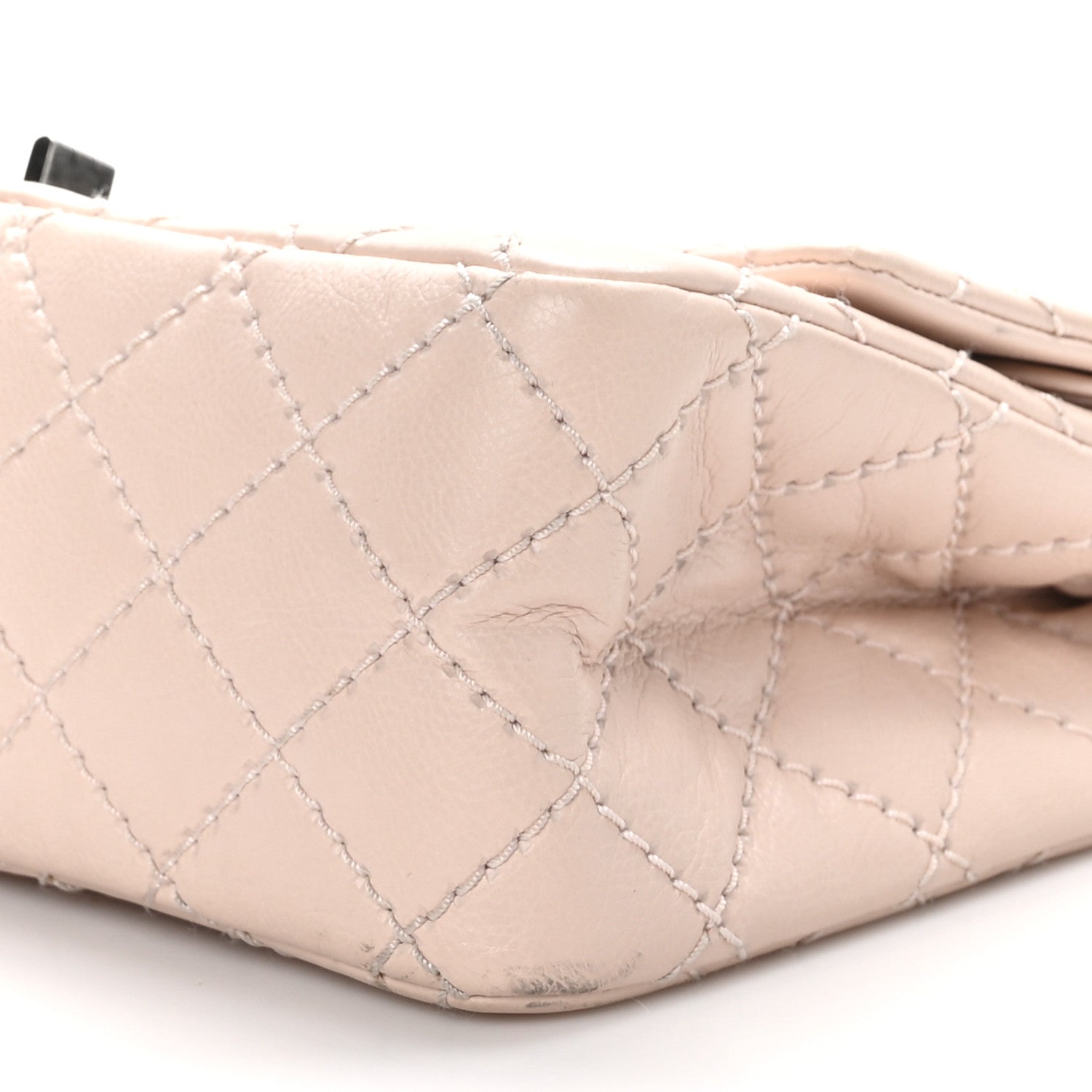Chanel Calfskin Vivid Stitched 2.55 Reissue 226 Flap Light Pink 10 of 11