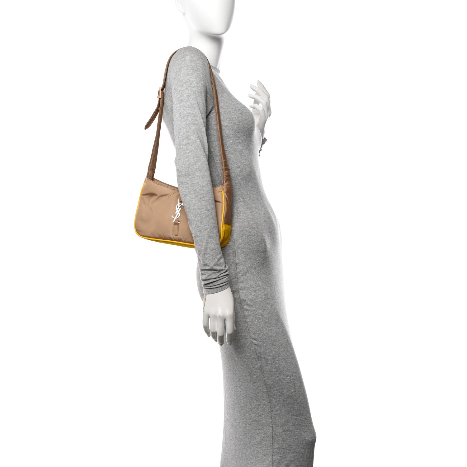 Saint Laurent Econyl Nylon Le 5 A 7 Hobo Bog Light Cork 2 of 10