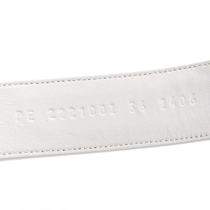 Chanel Calfskin Womens Chypre Sandals 37 White 9 of 10