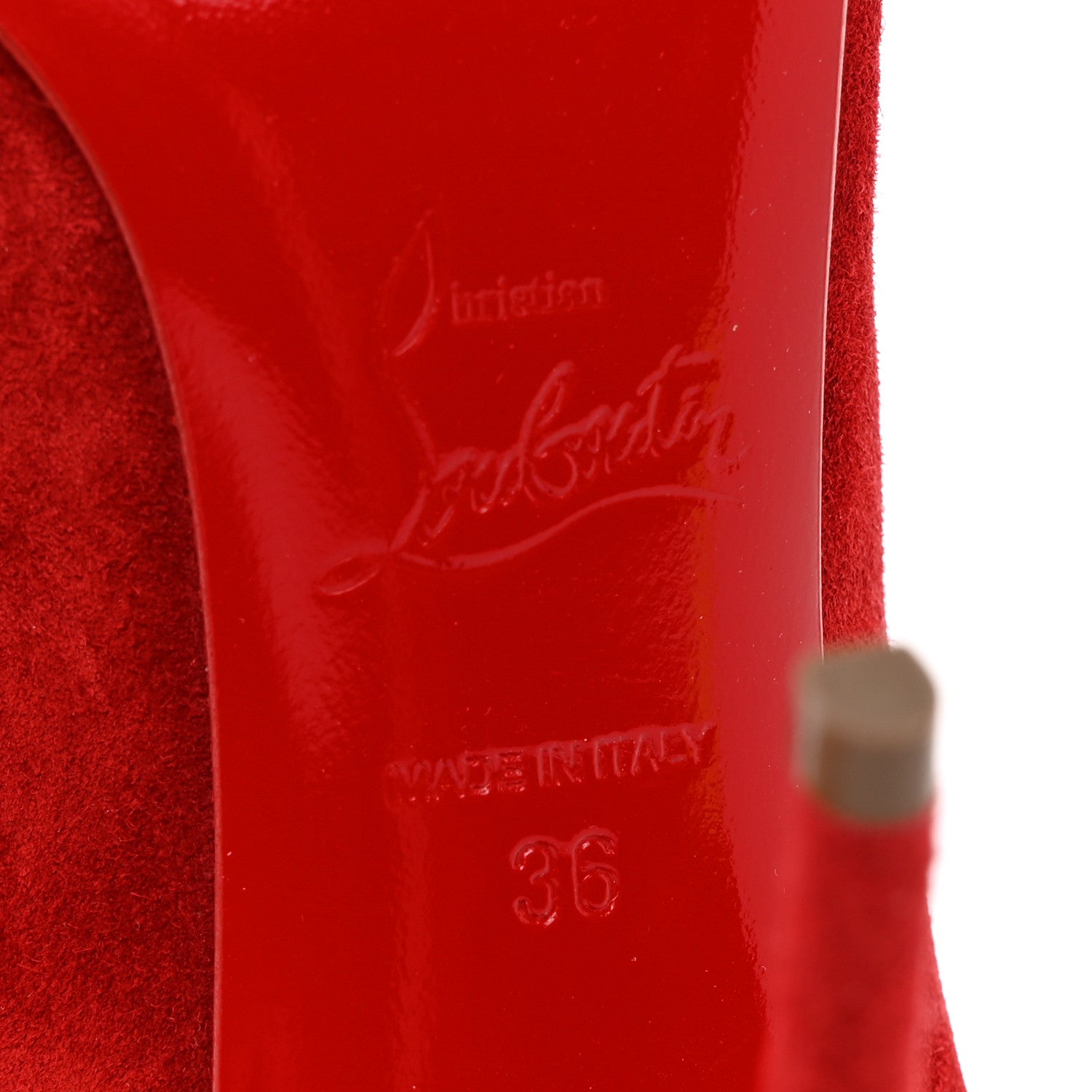 Christian Louboutin Veau Velours Pigalle Follies 100 Pumps 36 Rougissime 6 of 14