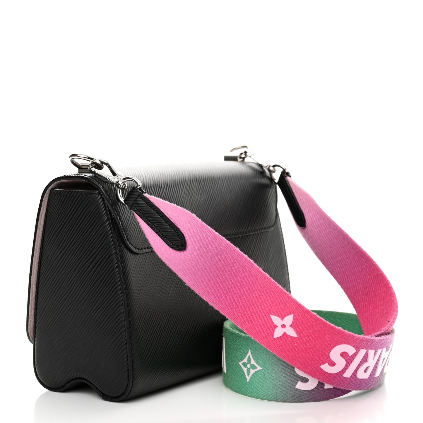 Epi Twist Shoulder Bag MM Black Rose