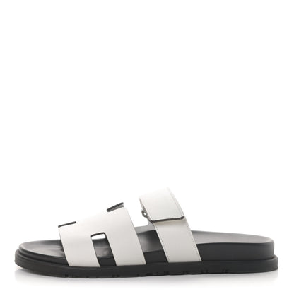 Hermes Epsom Mens Chypre Sandals 42 White 1 of 13