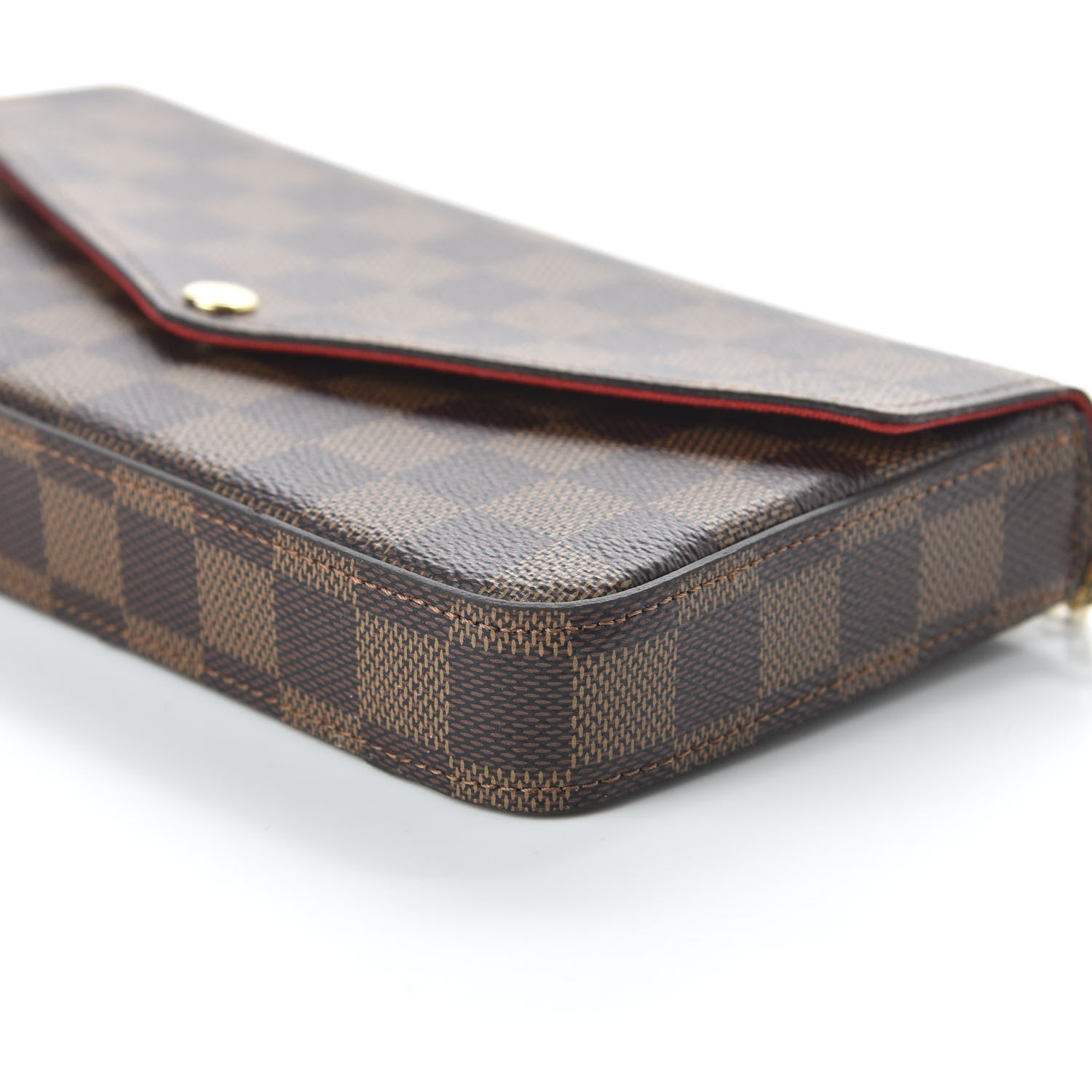 Louis Vuitton Damier Ebene Pochette Felicie Chain Wallet 7 of 10