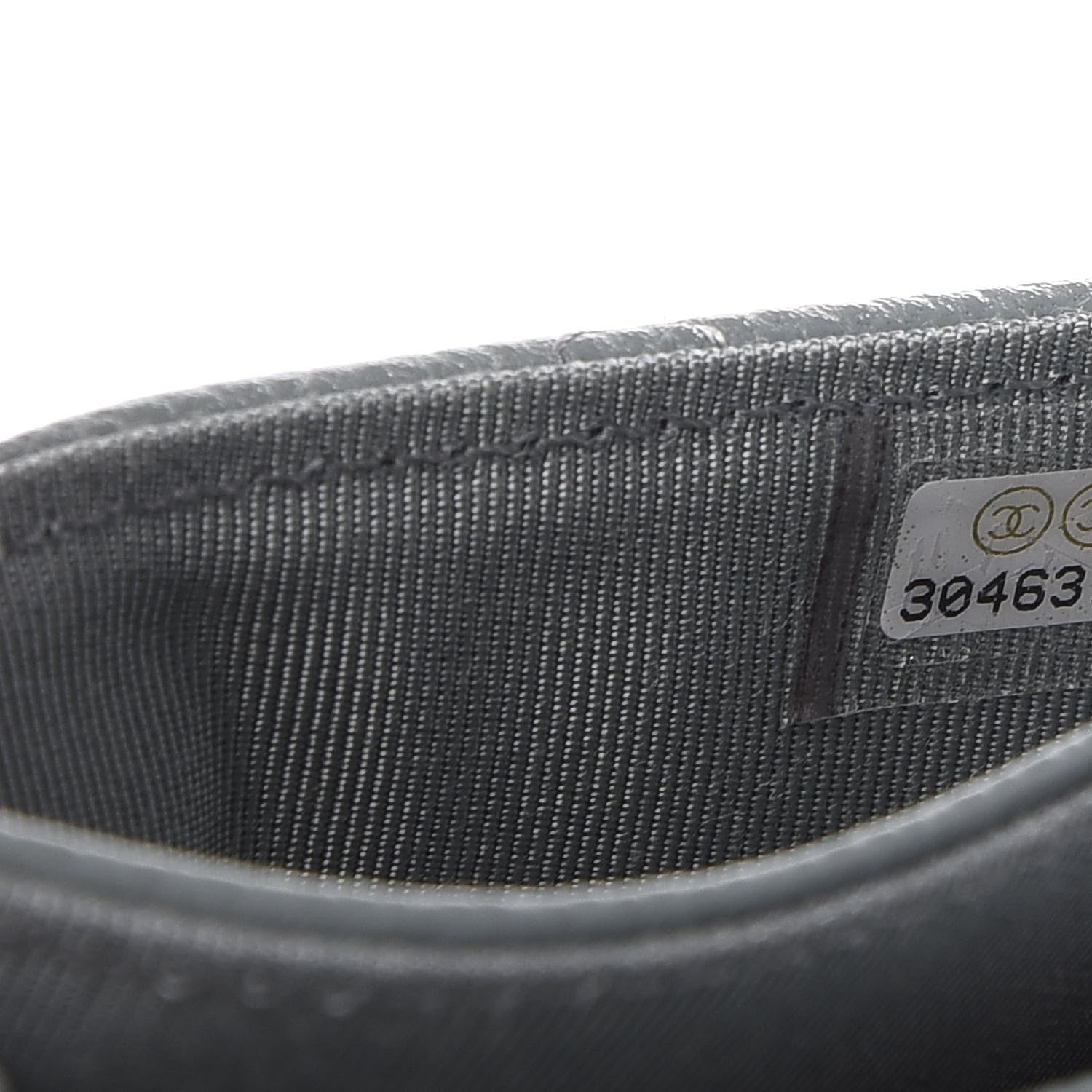 Chanel Caviar Quilted Flap Card Holder Wallet Dark Grey 6 of 8