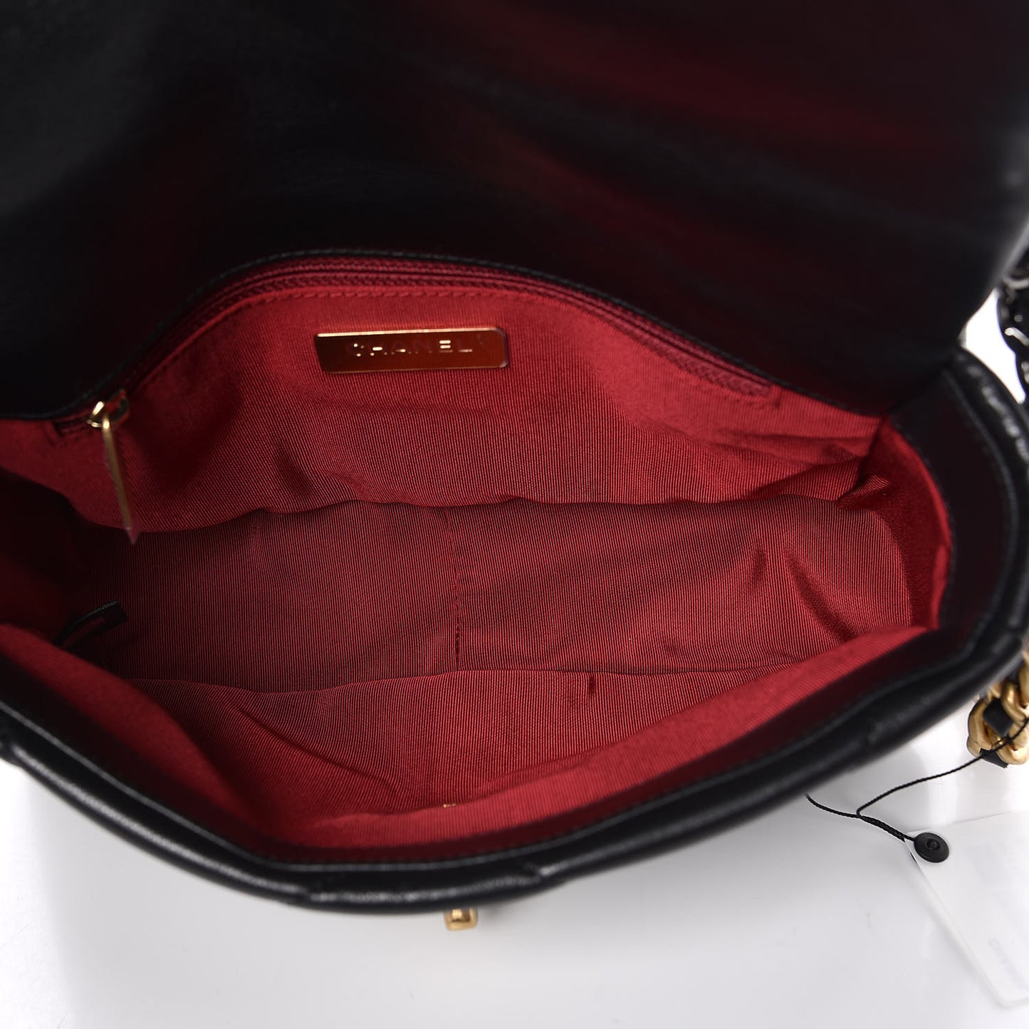 Goatskin Quilted Medium 19 Flap Black