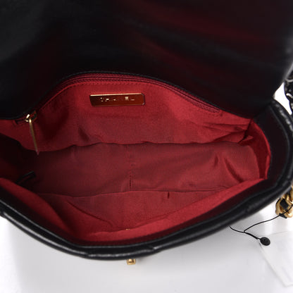 Chanel Goatskin Quilted Medium 19 Flap Black 5 of 11