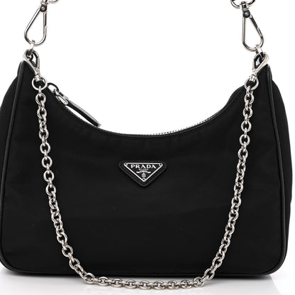 Prada Nylon Re-Edition 2005 Shoulder Bag Black 7 of 12