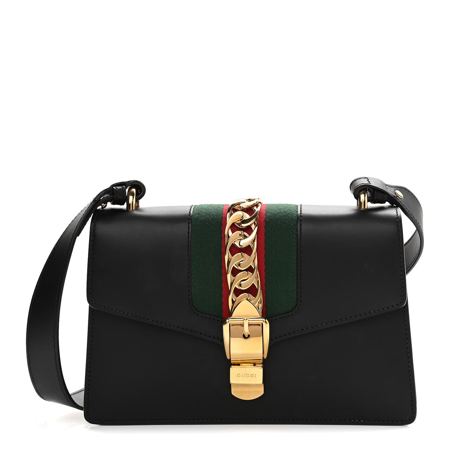 Calfskin Small Sylvie Shoulder Bag Black