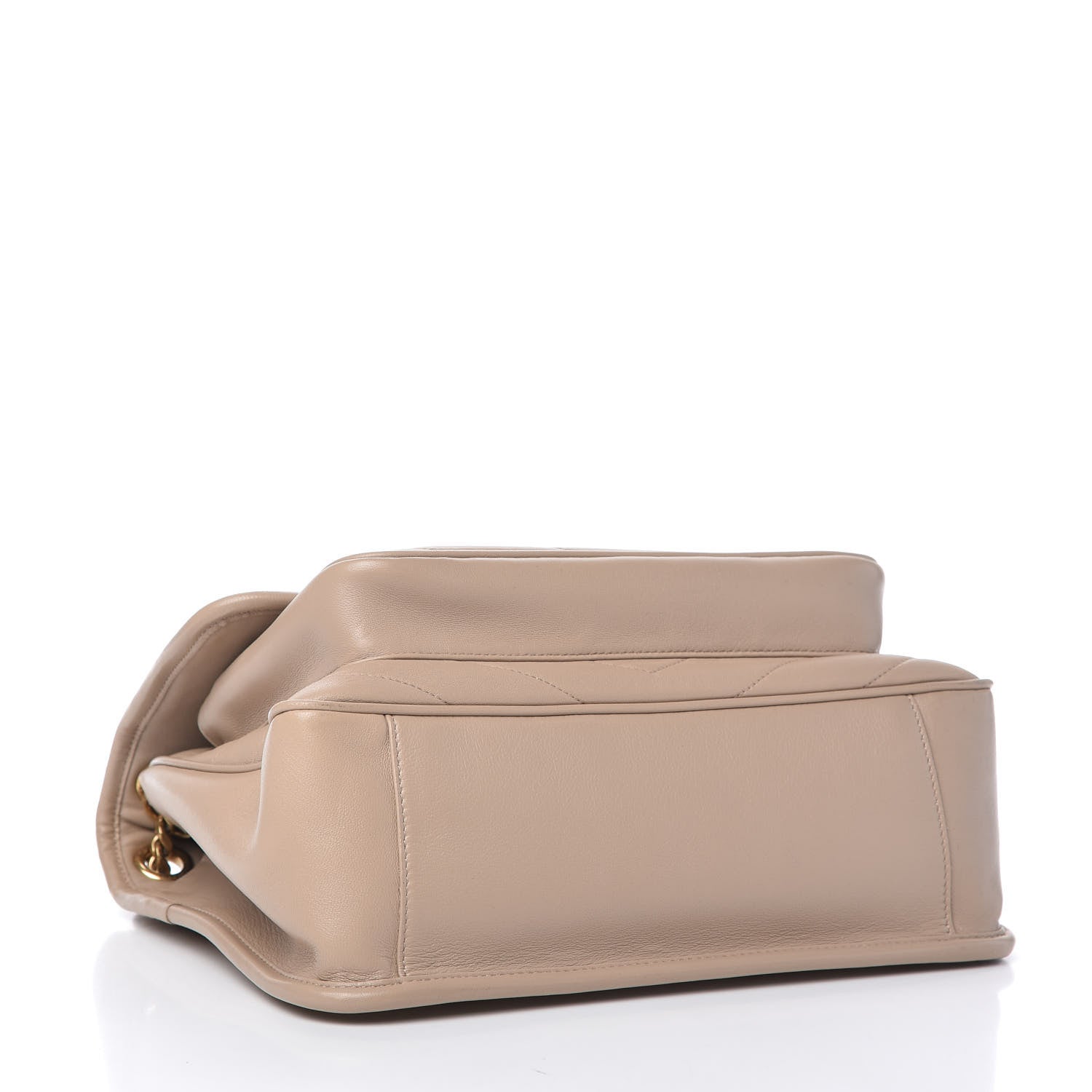 Saint Laurent Lambskin Matelasse Monogram Medium Niki Chain Satchel Dark Beige 4 of 10