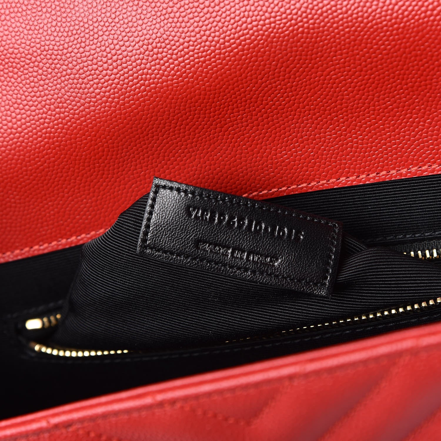Saint Laurent Grain De Poudre Matelasse Chevron Large Monogram Satchel New Red 8 of 10