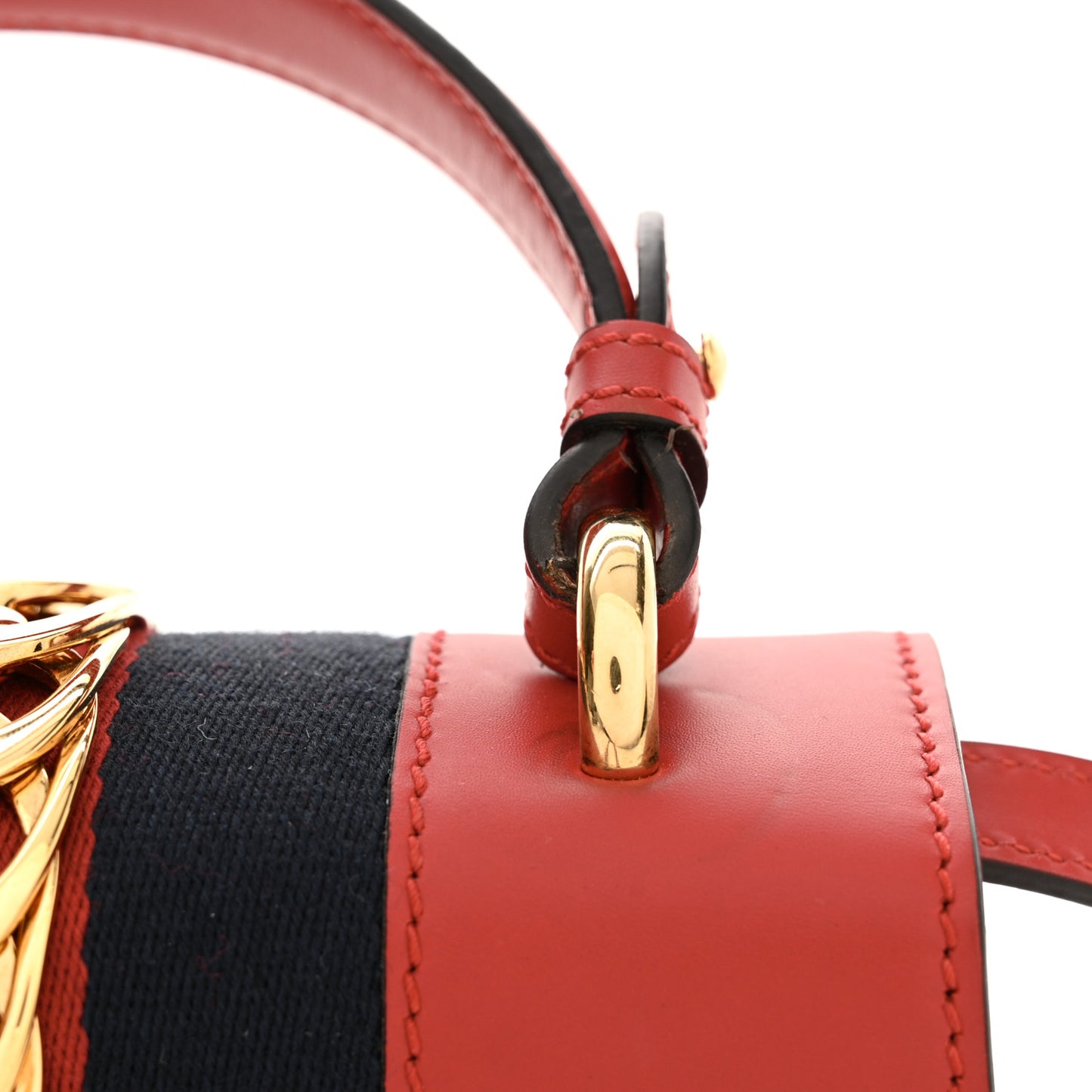 Calfskin Mini Sylvie Top Handle Bag Hibiscus Red