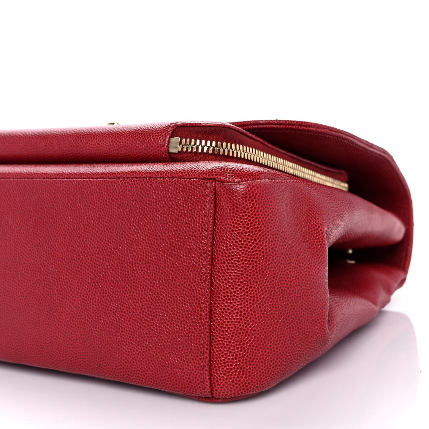 Caviar Quilted Large Business Affinity Flap Red