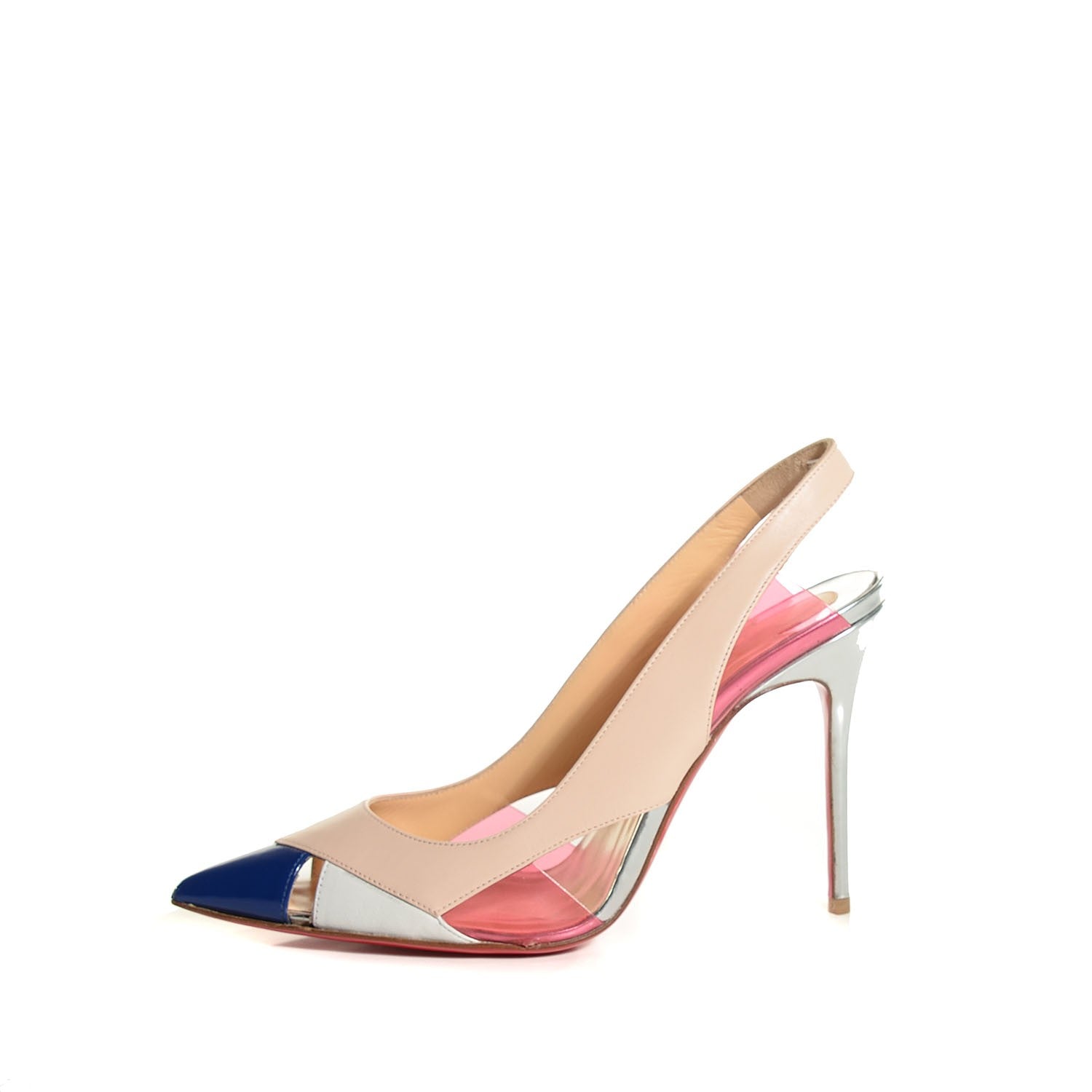 Christian Louboutin Patent PVC Air Chance 100 Pumps 37 Blue 1 of 6