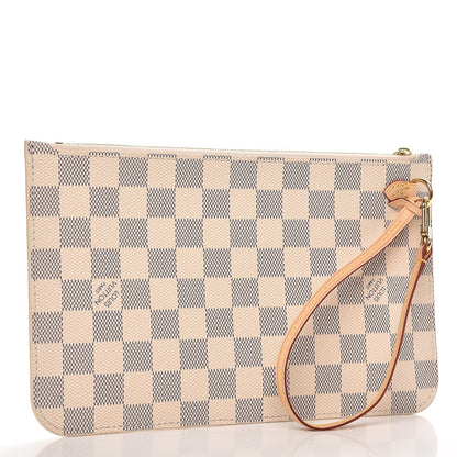 Louis Vuitton Damier Azur Neverfull MM GM Pochette 3 of 7