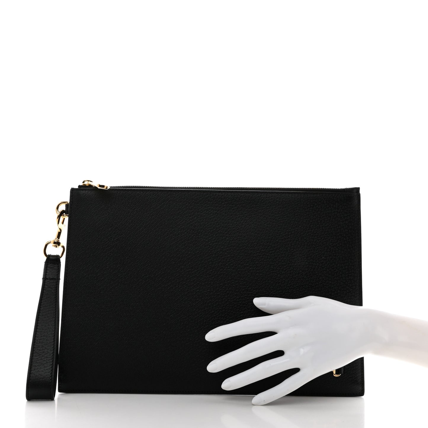 Calfskin Horsebit 1955 Wristlet Pouch Black