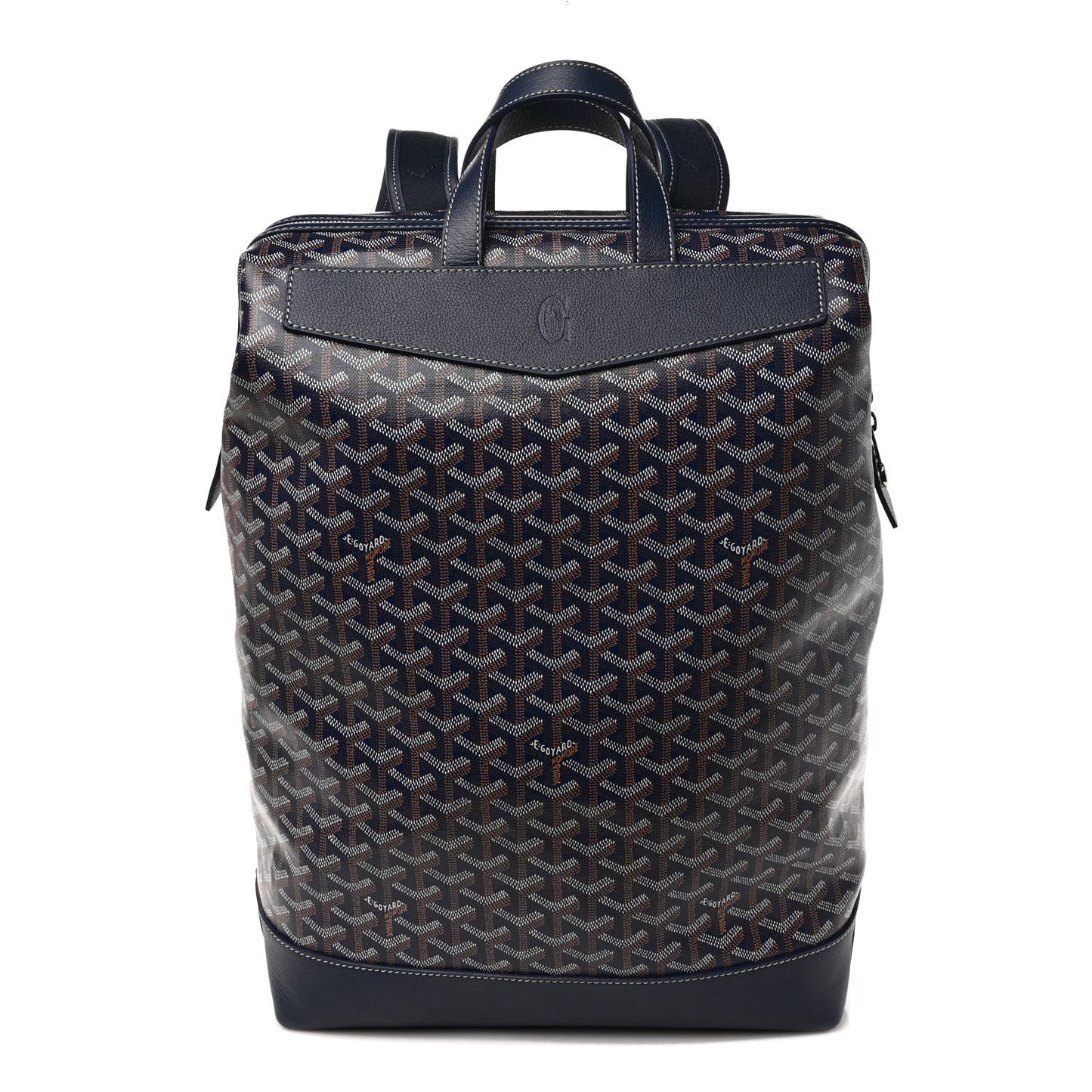 Goyardine Calfskin Cisalpin Backpack Navy Blue