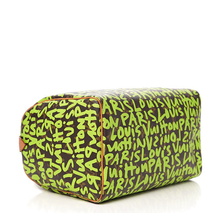 Louis Vuitton Monogram Graffiti Speedy 30 Green 3 of 11