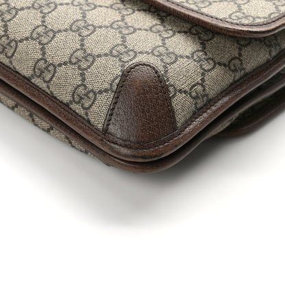 Gucci GG Supreme Monogram Web Small Neo Vintage Double Flap Messenger Bag Beige New Acero 12 of 16