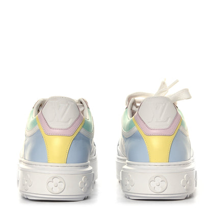 Louis Vuitton Monogram Embossed Lambskin Time Out Sneakers 38 Light Blue Pastel 6 of 12