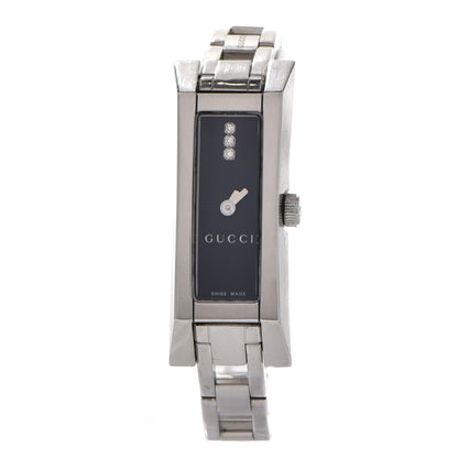 Gucci Stainless Steel Diamond 13mm Quartz Watch Black 1 of 7