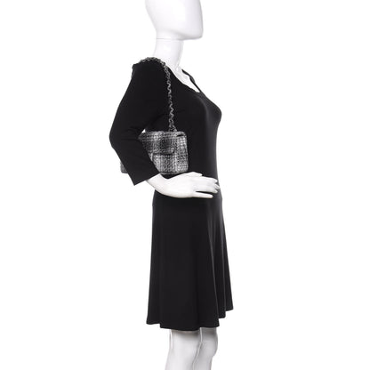 Chanel Tweed East West Flap Black White 2 of 11