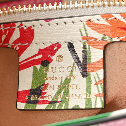 Gucci X KEN SCOTT New Shangai Calfskin Jardin D'Avril Floral Print Small Jackie 1961 Hobo Ivory Pink 6 of 8