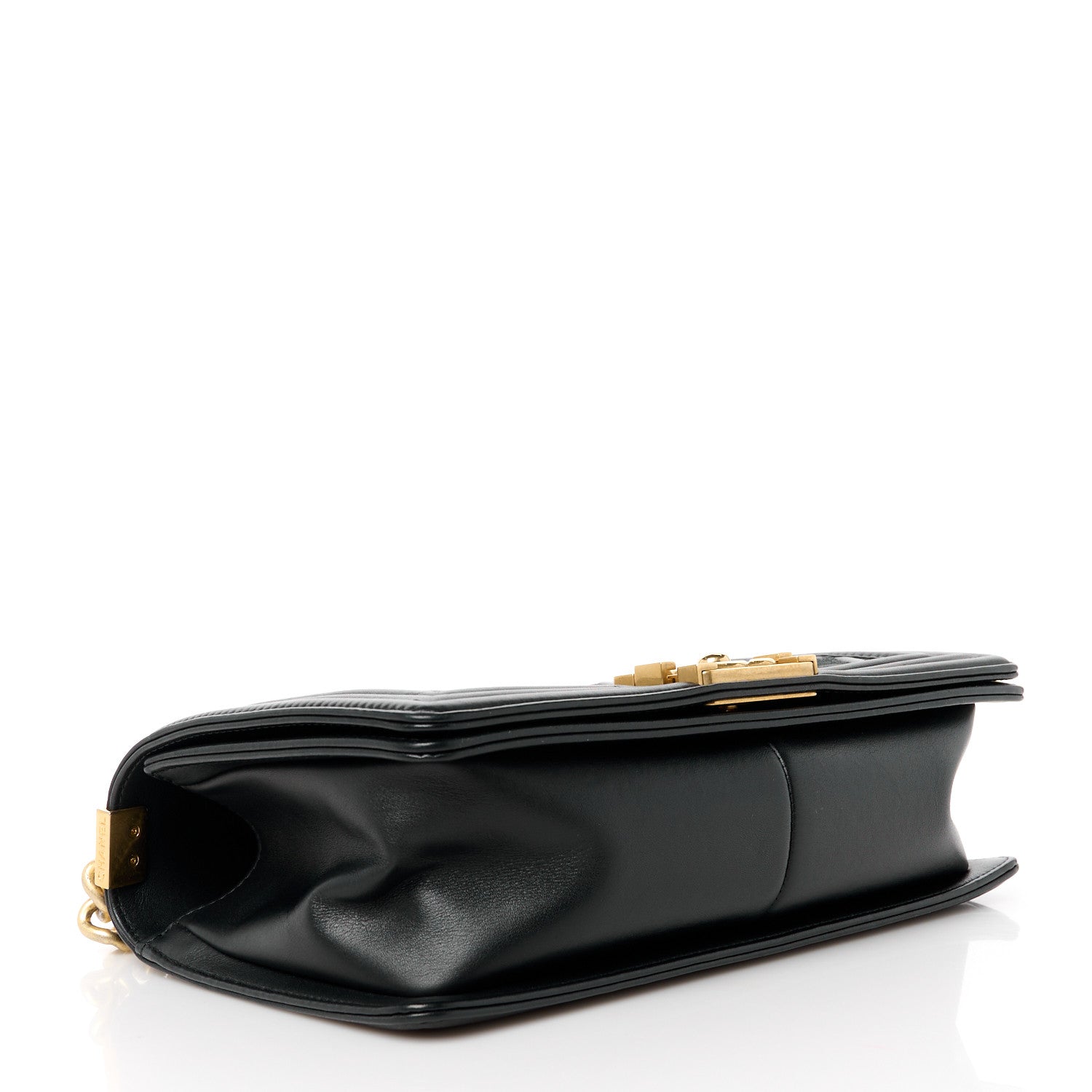 Chanel Caviar Suede Calfskin Chevron Medium Boy Flap Black 4 of 10