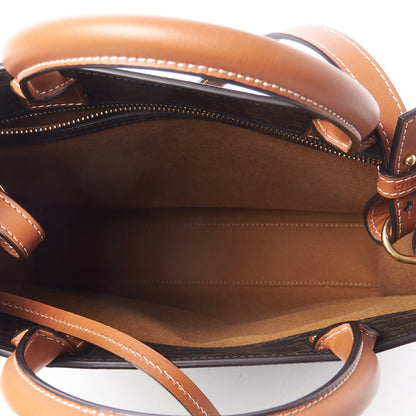 Celine Triomphe Canvas Calfskin Small Vertical Cabas Tan 8 of 8