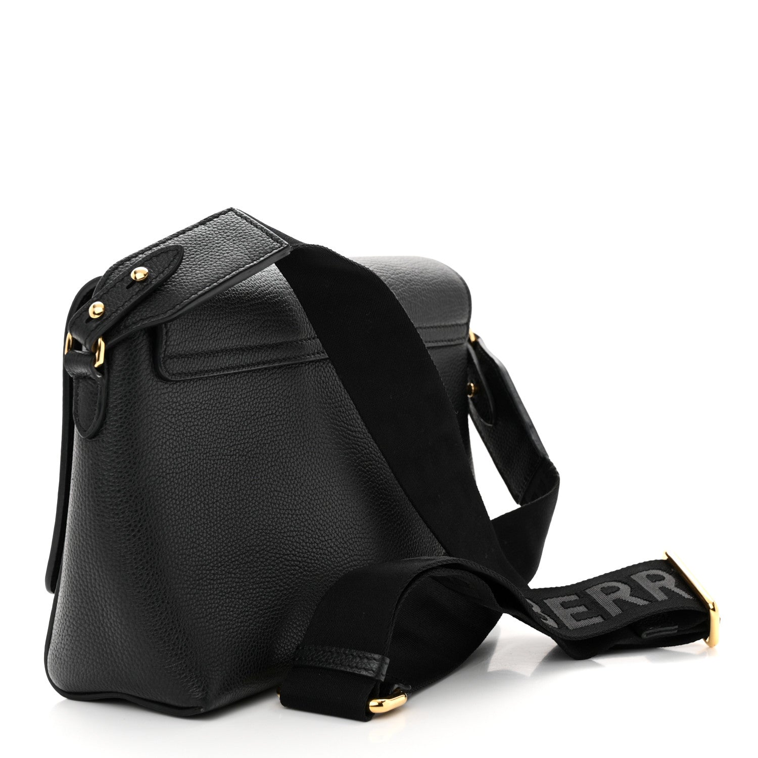Burberry Grainy Calfskin Vintage Check Note Crossbody Bag Black 3 of 13