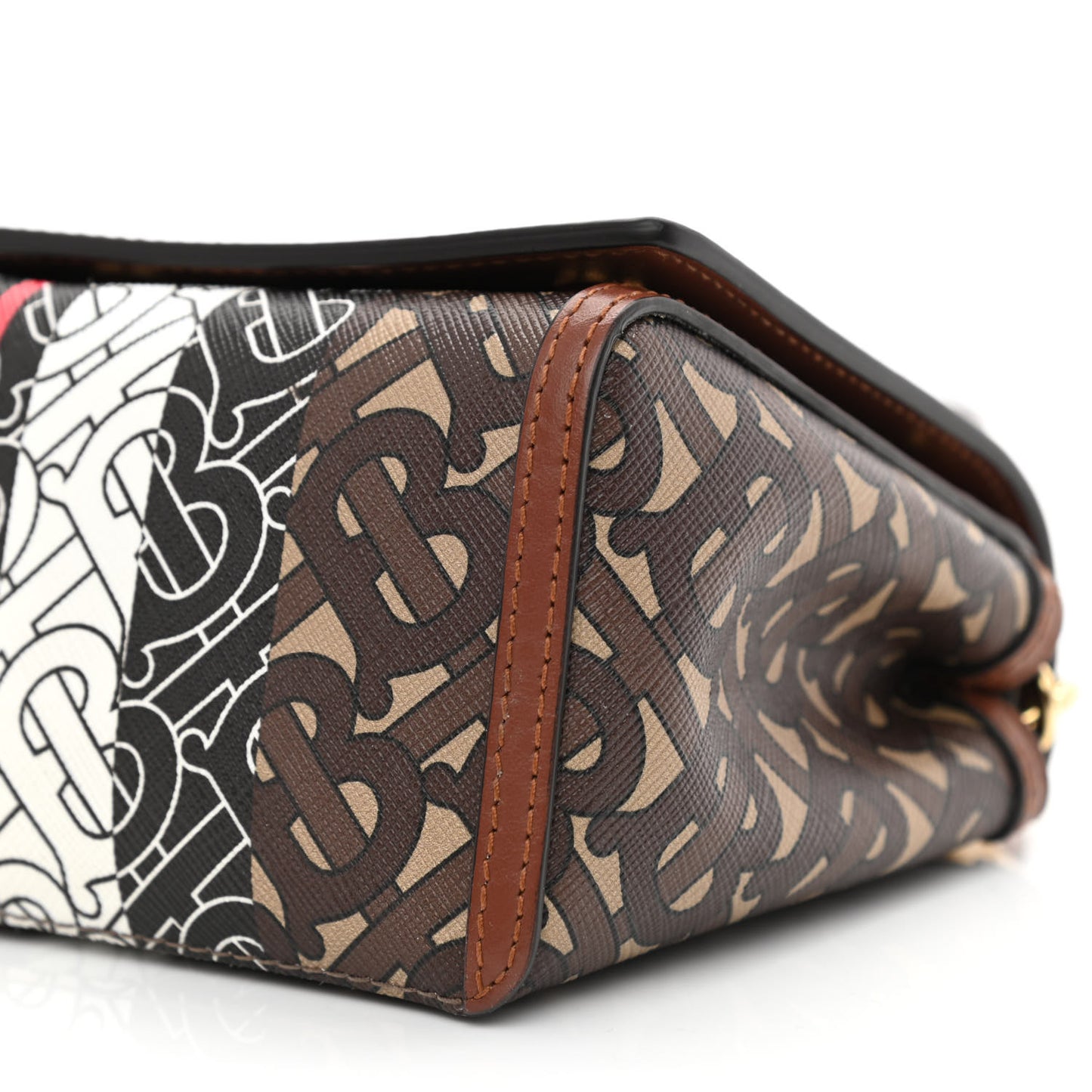E-Canvas Monogram Stripe Hackberry Crossbody Bag Bridle Brown