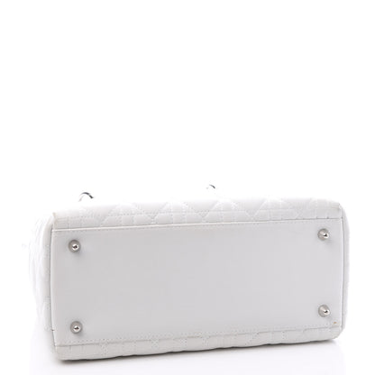 Christian Dior Lambskin Cannage Medium Lady Dior White 3 of 13