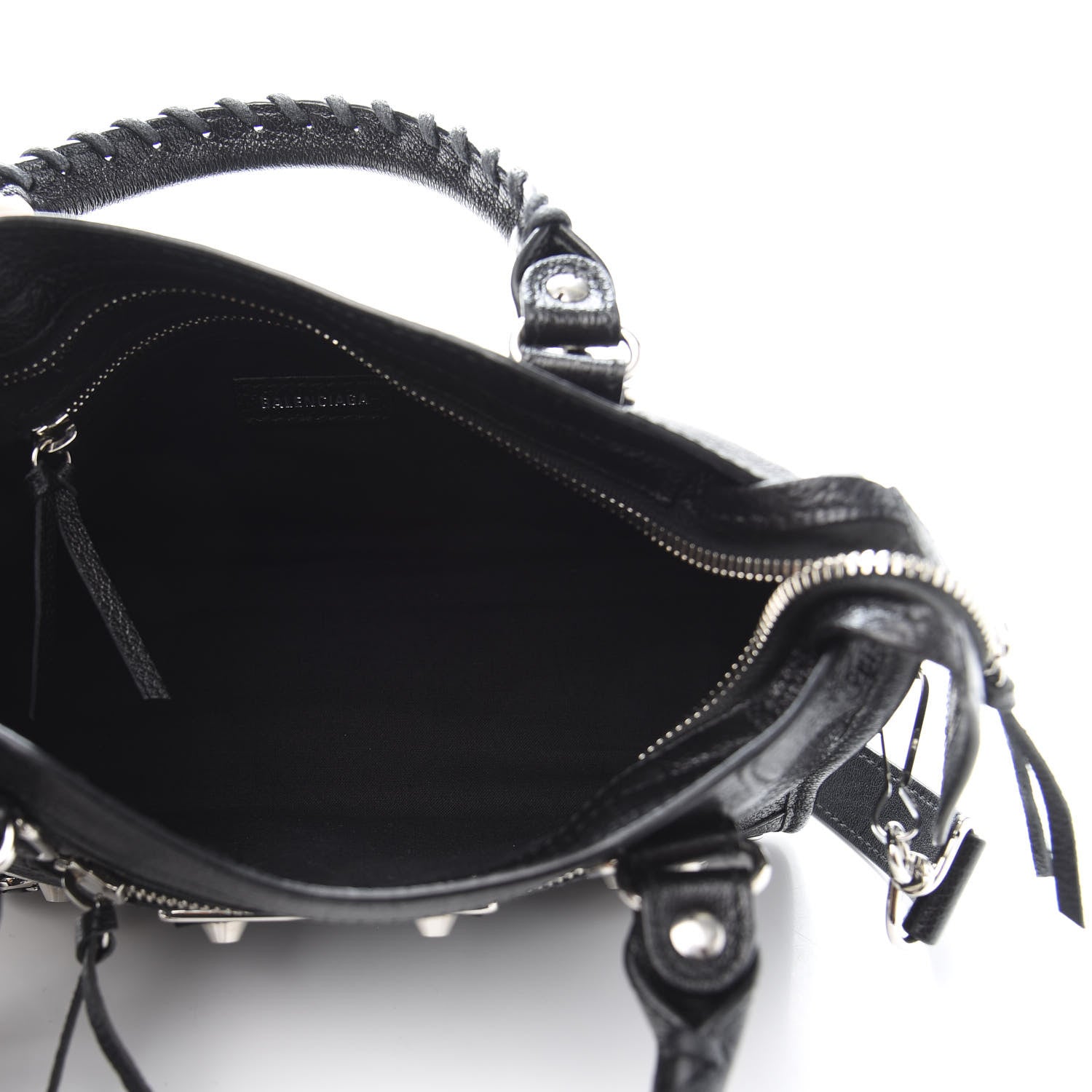 Balenciaga Chevre Silver Metallic Edge Hardware Mini City Black 6 of 13