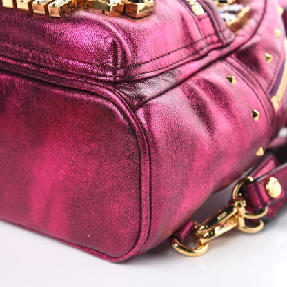 MCM Metallic Calfskin Swarovski Crystal Baby Edeline Backpack Pink 10 of 11