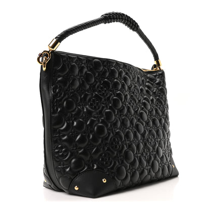Louis Vuitton Lambskin Quilted Flowers Triangle Softy Black 3 of 9