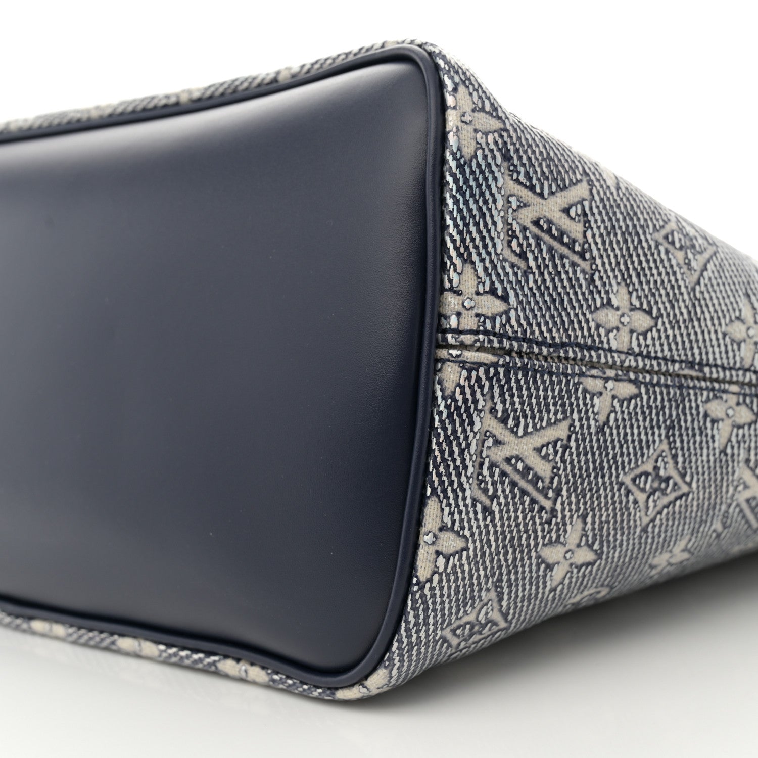 Louis Vuitton Monoglam Neverfull MM Blue 10 of 12