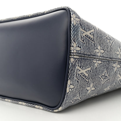 Louis Vuitton Monoglam Neverfull MM Blue 10 of 12