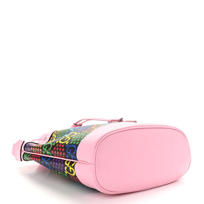 Gucci GG Supreme Monogram Psychedelic Bucket Bag Black Multicolor Sugar Pink 4 of 9