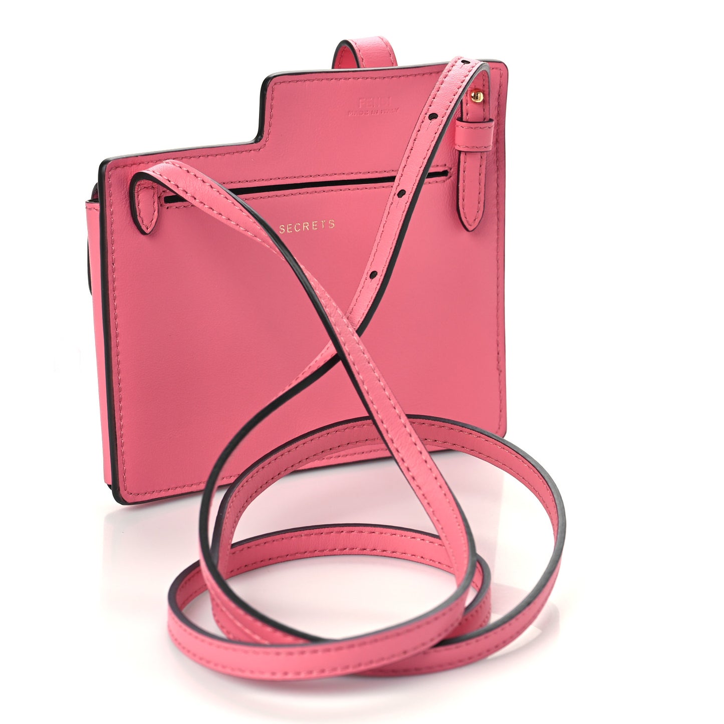 Vitello Grace Matte Two Pocket Mini Crossbody Pink