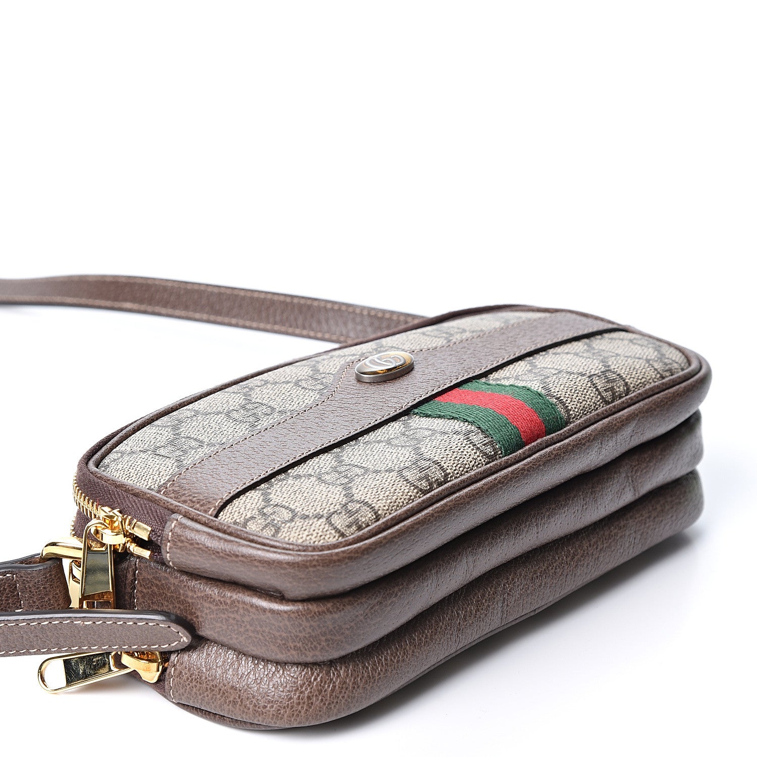 Gucci GG Supreme Monogram Web Mini Ophidia GG Bag Brown 3 of 8