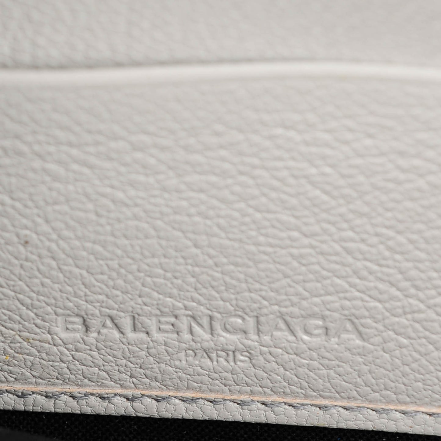 Chevre Metallic Edge Zip Around Wallet Gris Perle
