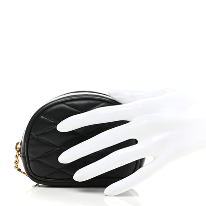 Saint Laurent Lambskin Quilted Lolita Cosmetic Pouch Black 2 of 8