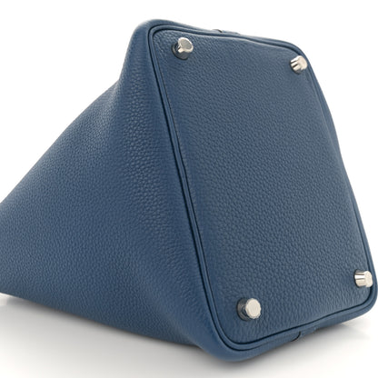 Hermes Taurillon Maurice Picotin Lock 18 PM Deep Blue 9 of 12