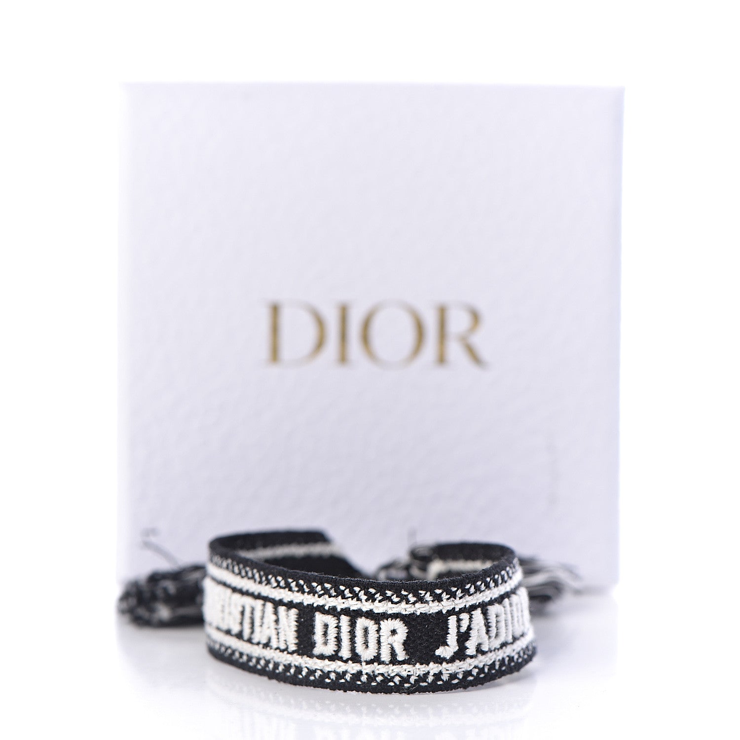 Christian Dior Woven Cotton J'Adior Friendship Bracelet Black 4 of 4