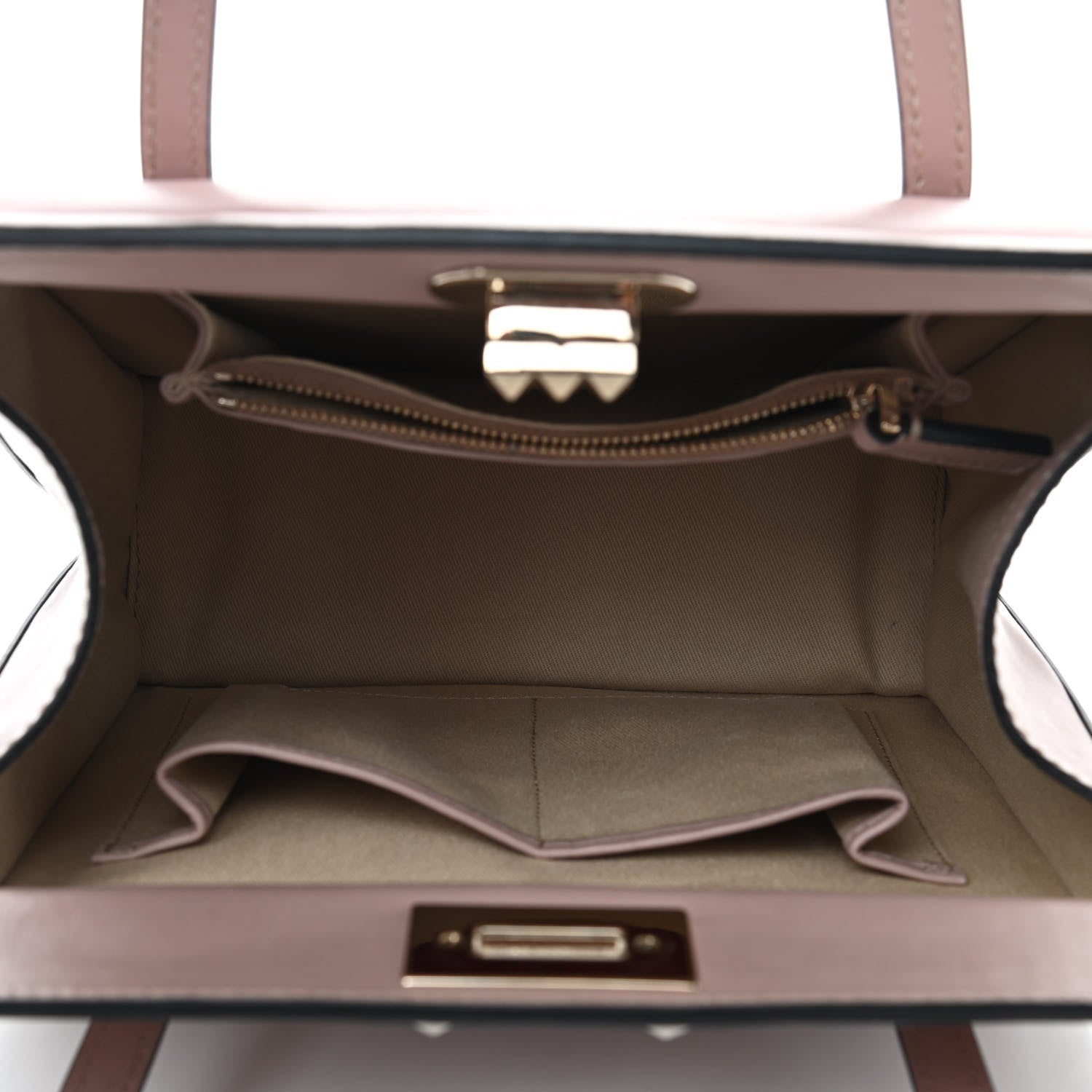 Valentino Garavani Calfskin Rockstud Tote Poudre 6 of 9