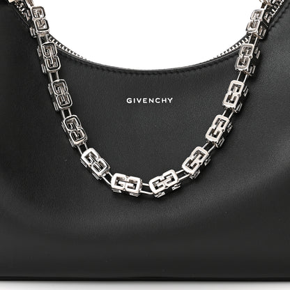 Givenchy Smooth Calfskin Small Moon Cut Out Shoulder Bag Black 8 of 10
