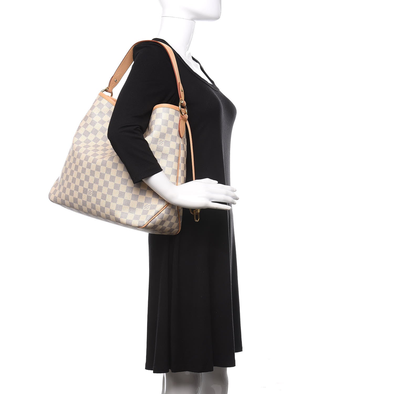 Louis Vuitton Damier Azur Delightful MM Rose Ballerine 2 of 11