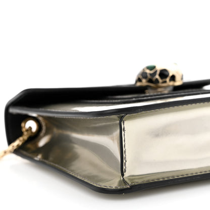 Bulgari Metallic Calfskin Small Serpenti Forever Snake Strap Crossbody Bag Silver 10 of 12