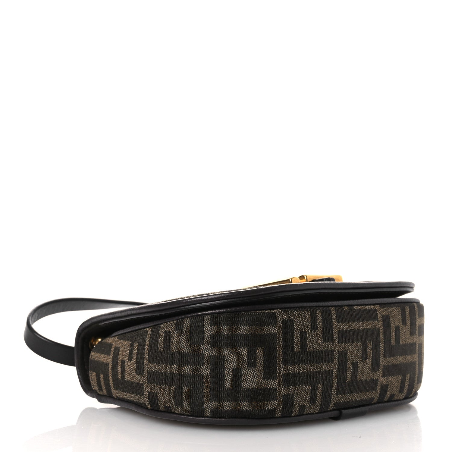 Fendi Fabric Jacquard Vitello Cher Cuoio FF 1974 Small Fendi C'mon