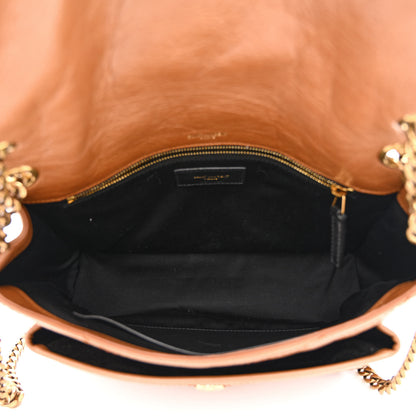 Saint Laurent Crinkled Calfskin Matelasse Monogram Medium Niki Chain Satchel Caramel 5 of 13
