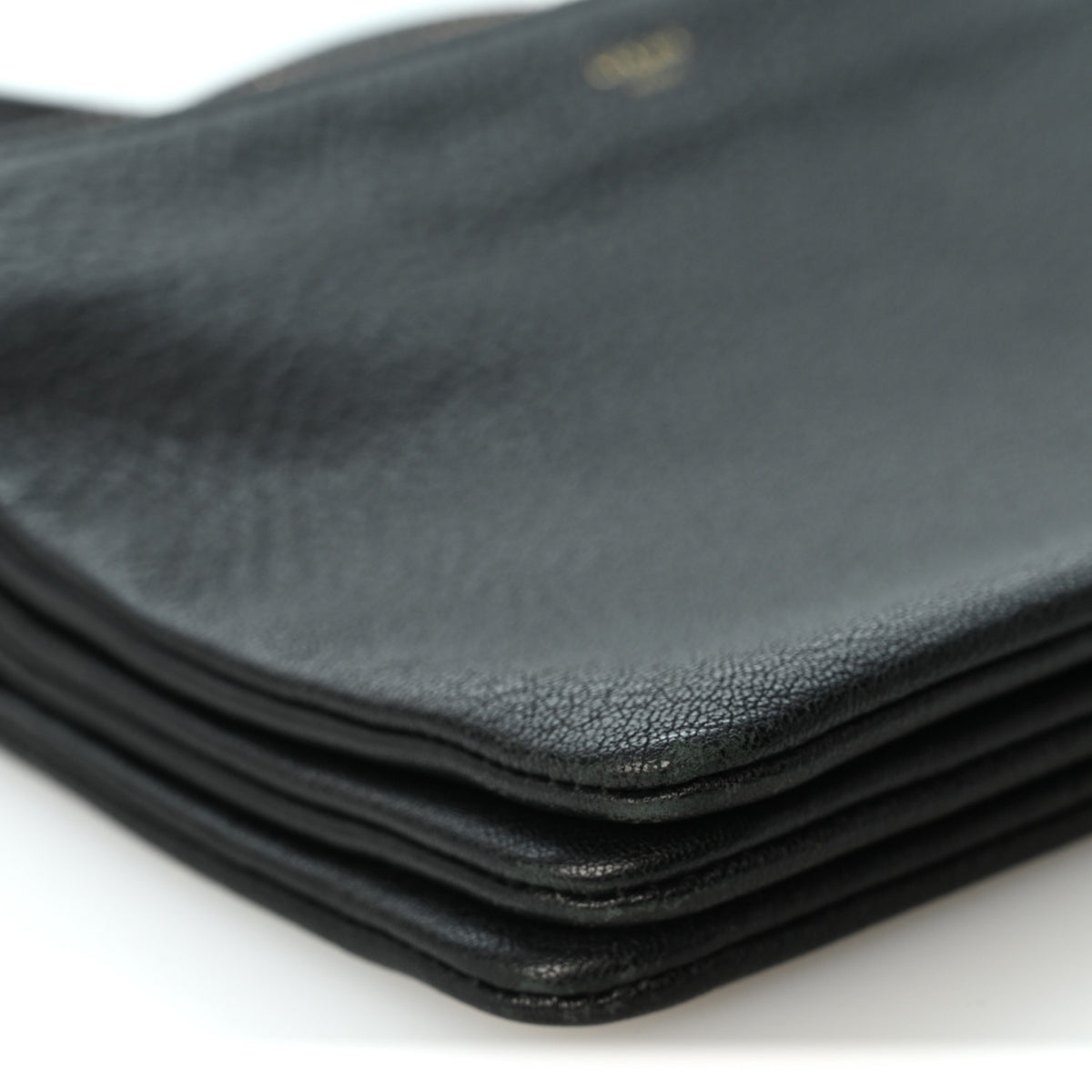 Goatskin Small Trio Crossbody Bag Black
